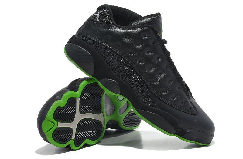 Air Jordan 13 Mens Shoes Black/Green Online